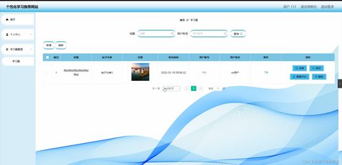 基于Spring Boot的个性化学习推荐网站设计与实现